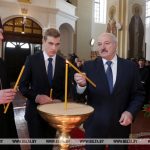 Президент Беларуси Александр Лукашенко посетил  мужской монастырь в честь Благовещения Пресвятой Богородицы д. М. Ляды