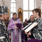 В среду третьей седмицы Великого поста епископ Вениамин совершил Литургию в Христо-Рождественском храме города Борисова