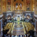 Епископ Вениамин принял участие в торжественном богослужении в Храме Христа Спасителя в день 70-летия Святейшего Патриарха Кирилла
