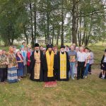 Епископ Борисовский и Марьиногоский Вениамин совершил чин освящения поклонного креста в селении Омельно
