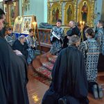 Епископ Борисовский и Марьиногорский Вениамин возглавил воскресную вечерню с чином прощения в Благовещенском монастыре д.М.Ляды