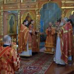 В 6-ю Неделю по Пасхе, о слепом епископ Борисовский и Марьиногорский Вениамин совершил Литургию в Благовещенском монастыре
