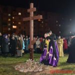 В Жодино совершено освящение поклонного креста на месте строительства храма в честь святого преподобного Сергия Радонежского