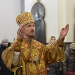 В Неделю сыропустную Преосвященнейший Вениамин совершил Литургию в Воскресенском кафедральном соборе Борисова
