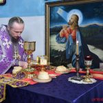 В Неделю 4-ю Великого поста епископ Борисовский и Марьиногорский Вениамин совершил Божественную литургию в Никольском храме г. Червень