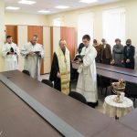Патриарший Экзарх освятил помещения синодальных отделов Белорусской Православной Церкви