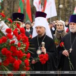 Митрополит Вениамин принял участие в церемонии возложения цветов к памятным знакам «Ахвярам Чарнобыля» и «Камень мира Хиросимы»