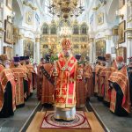 Митрополит Вениамин совершил Пасхальную вечерню в Свято-Духовом кафедральном соборе города Минска