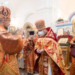 В понедельник Светлой седмицы Патриарший Экзарх совершил Божественную литургию в Александро-Невском храме города Минска