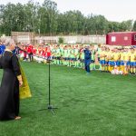 Священнослужитель принял участие в церемонии открытия новых футбольных полей в г. Борисове и совершил чин их освящения