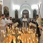 Патриарший Экзарх совершил вечернее богослужение с парастасом в кафедральном соборе Воскресения Христова г. Борисова