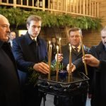 22 марта Президент Беларуси Александр Лукашенко посетил храм Рождества Пресвятой Богородицы в Хатыни