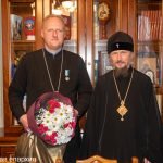 Владыка Экзарх наградил медалью Марьиногорской иконы Божией Матери II степени секретаря епархии протоиерея Сергия Башкирова