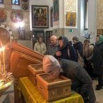 В Борисов прибыли ковчежцы с частицами святых мощей и икона прп. Елисея Лавришевского