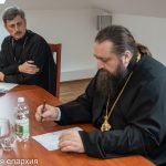Епископ Амвросий провел первую рабочую встречу в Борисовском епархиальном управлении