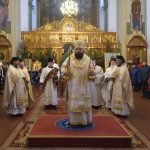 В праздник Собора Пресвятой Богородицы епископ Амвросий совершил первую Божественную литургию в Ляденском монастыре