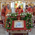 В понедельник Светлой седмицы епископ Амвросий совершил Литургию в Александро-Невском соборе г. Марьина Горка