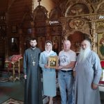 В Георгиевском храме г.п. Смиловичи в день Пасхи духовенство встретилось с космонавтами