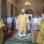 В день Рождества Иоанна Предтечи епископ Амвросий возглавил Литургию в Свято-Никольском мужском монастыре г. Гомеля